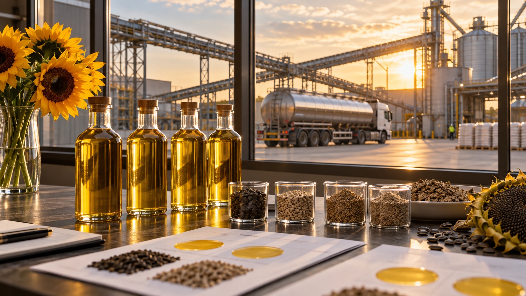 Образцы продукции и отгрузка масла